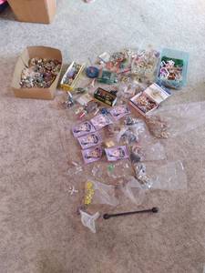 Massive lot of beads, stones, chain...