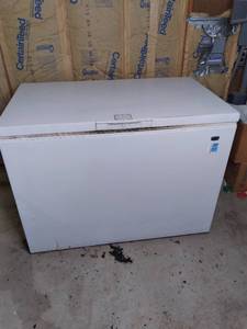 Maytag Chest freezer model number MQC1552TEN.  The perfect addition to  Store extra food for the Winter. Freezer will be cleaned before pick up.