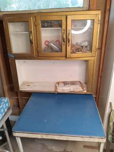 Vintage Wood Buffet Hutch Top with ...
