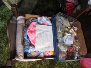 Doll bed with doll supplies...