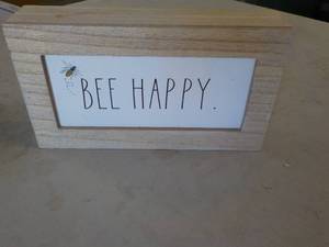 Bee Happy 9 x 5 Wood Sign...