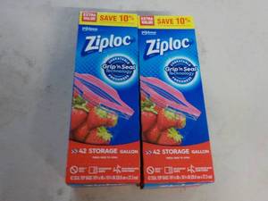 2 Boxes Ziploc Bags- 42 each gallon...