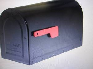 MB2 Post Mount Mailbox Black with R...