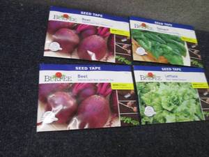 4 Assorted Burpee Seed Tapes...