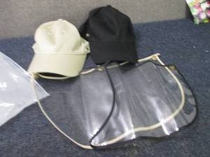 2 Caps with Face Shields...