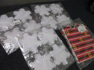 3 pks Hanging Snow Flakes, Meium Gi...