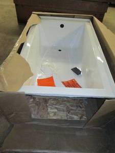lot 5 image: acrylic alcove tub 60x36 lh bath w...