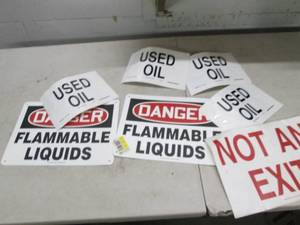 lot 19 image: signs and stickers ...
