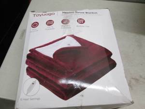 lot 36 image: heated throw blanket ...