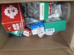 lot 72 image: box of nuts, bolts, screws and lots...