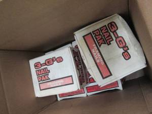 lot 85 image: 8 packs of 3-gs nails various sizes...