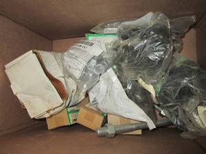 lot 90 image: box of nuts, some bolts washers, si...