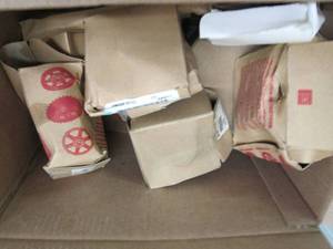 lot 91 image: box of varius size pullys ...