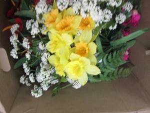 lot 110 image: box of fake flowers ...