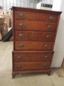 lot 138 image: 6 drawer dresser 56 tallx34 wide x1...