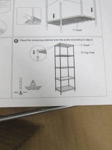 lot 165 image: 5 shelf metal shelf unit 15 inches ...