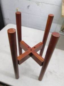 lot 168 image: wood plant stand small new ...