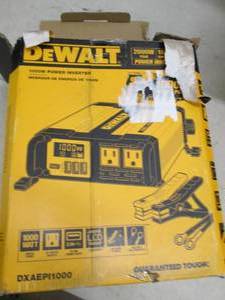 lot 180 image: dewalt power inverter just unit no ...