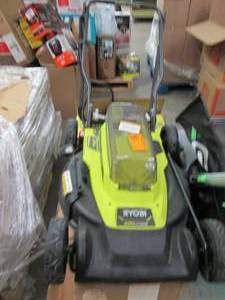 lot 190 image: ryobi 40 volt cordless lawnmower no...