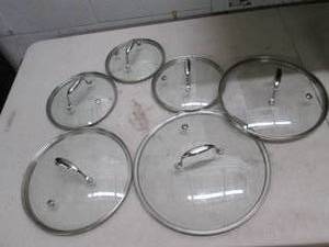 lot 208 image: 6 pot and pan lids look new ...