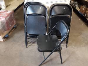 lot 396 image: Lot of (7) Metal Folding Chairs