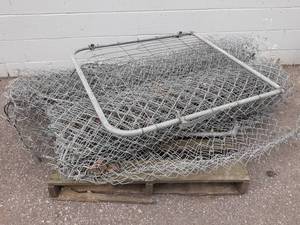 lot 373 image: (2) Rolls of Chain-link Fence and Gate - I believe the Fence is 60