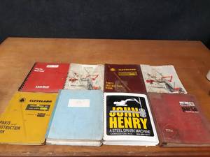 lot 506 image: Lot of (8) Assorted Heavy Equipment Parts Manuals - Terex, Cleveland, Link-Belt and More