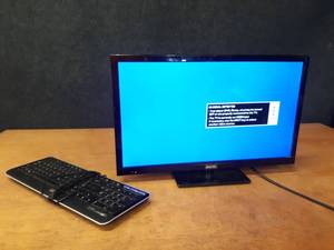 lot 538 image: Sanyo 24 Flat TV  Computer Monitor - Has HDMI, AV Plugs, Standard Monitor Connection, RGB, Optical