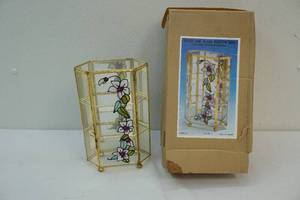 Floral print, glass shadow box