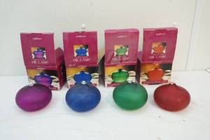 Glass oil lamps
