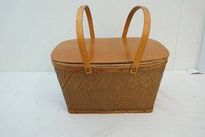 Vintage picnic basket