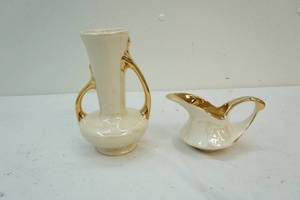 Vase and creamer