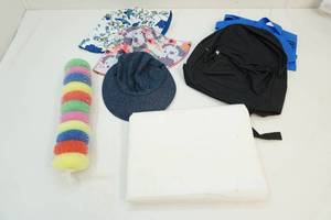 Rags, backpack, bag, hats