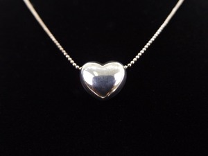 lot 17 image: .925 Sterling Silver Heart Pendant Necklace