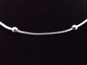 lot 18 image: .925 Sterling Silver Fixed Ball Necklace