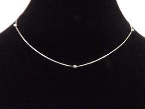 lot 19 image: .925 Sterling Silver Fixed Ball Necklace