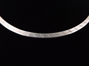lot 21 image: .925 Sterling Silver Etched Snake Chain Necklace