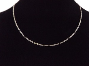 lot 22 image: .925 Sterling Silver Figaro Link Necklace