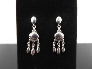 lot 96 image: .925 Sterling Silver Chandelier Dangle Post Earrings