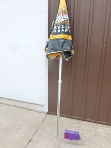 Miller Genuine Draft vinyl umbrella. Good used condition. As shown.