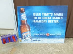 NOS Miller Lite tin sign. 30 x 24. 2006 world beer cup. Unused. As shown.