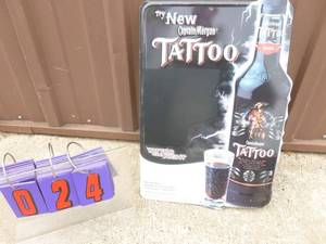 NOS Captain Morgan tatoo tin. 13 x 20. From 2005. Unused. As shown.