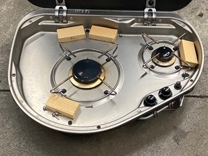 lot 41 image: Dometic 2-Burner Glass-Top Propane Cooktop