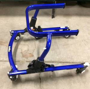 lot 8 image: MSRP $1000 Rifton Pacer K501 Small Child Gait Trainer BLUE Pediatric Walker - Excellent Condition