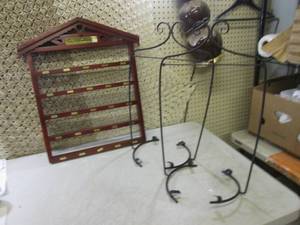 (EW2) Wood Wall Display Metal Decor...