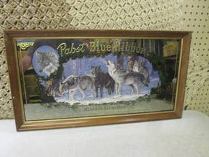 (BSB) Vintage Framed Pabst Blue Rib...