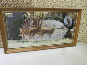 (BSB) Vintage Framed Pabst Blue Rib...