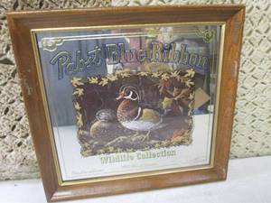 (BSB) Vintage Framed Pabst Blue Rib...