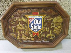 (RM4) Vintage Old Style Beer Sign 2...