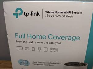 lot 13 image: Brand New TP Link Mesh WiFi Router system Whole Home Coverage up to 3,000 Sq Ft Mesh Routers W2400